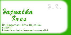 hajnalka kres business card